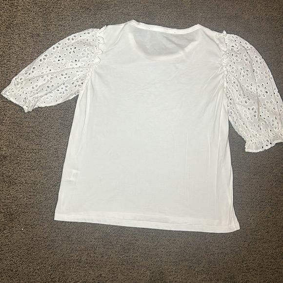 Veronica Beard Eyelet Top T-shirt size M - Picture 4 of 4